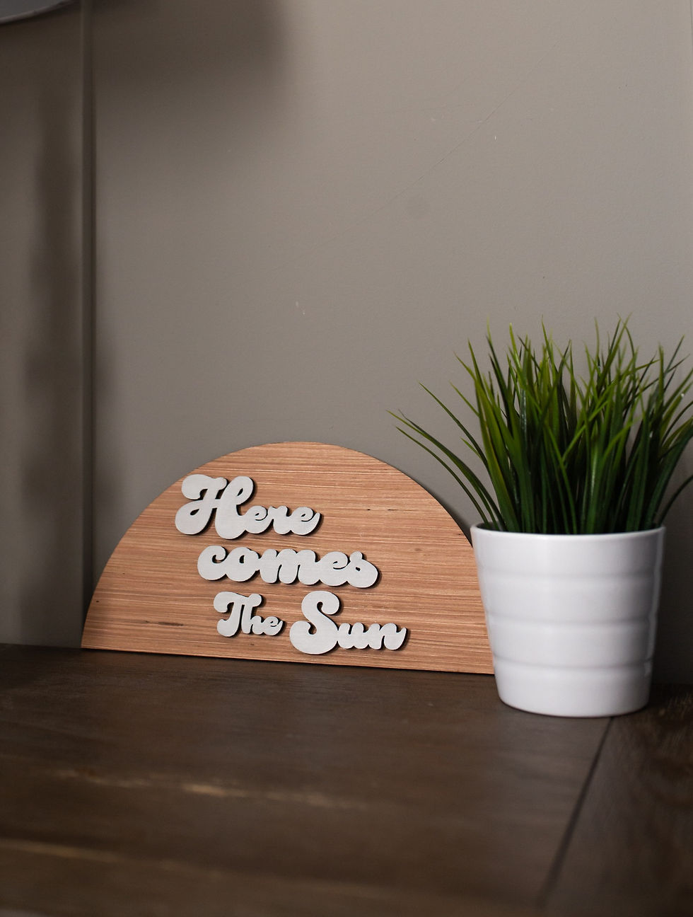 Thumbnail: Half Round Circle Moon, 3d wood name sign room, nursery name sign decor