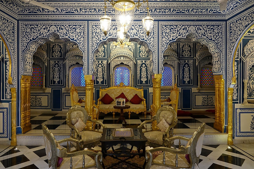 À l'i,yérioeur du Schahpûra House, superbe haveli à Jaipur