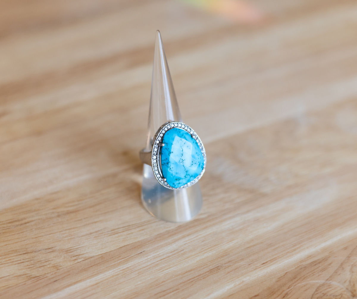 Turquoise Halo Ring