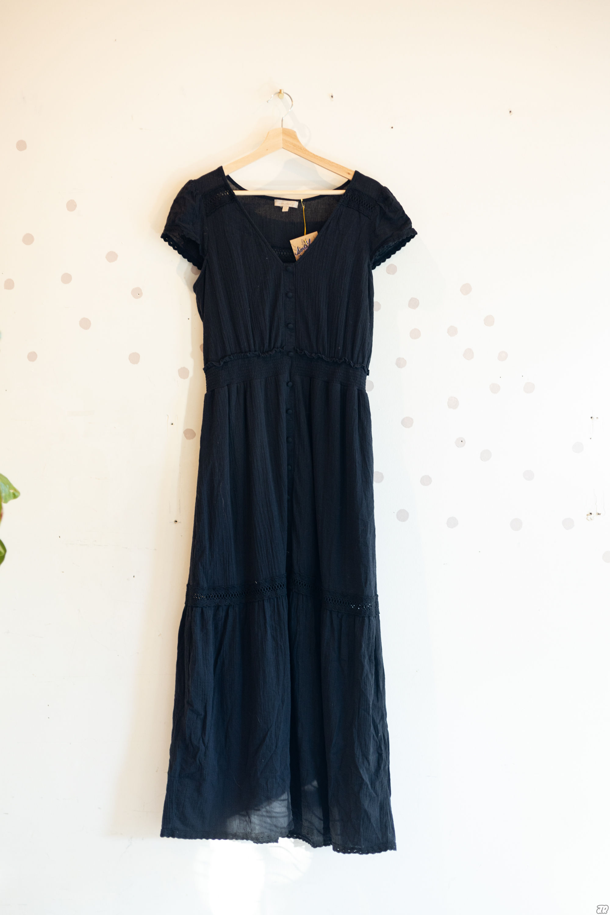Wonderly | Black Linen Maxi Dress