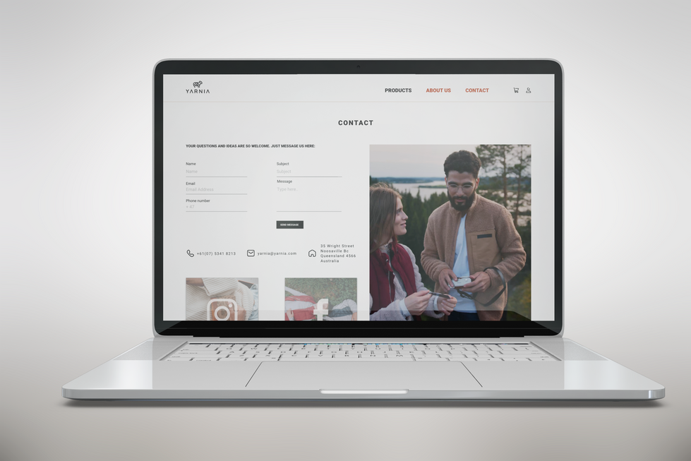 Website design on a screen, website mockup