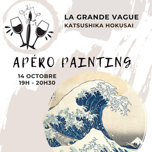 Apéro painting - La grande vague de Katsushika Hokusai