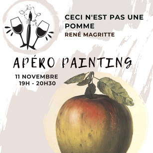 Apéro painting - Ceci n'est pas une pomme de René Magritte