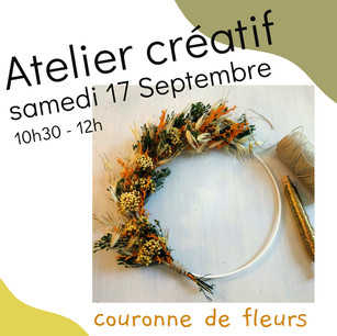 Couronne de fleurs séchées