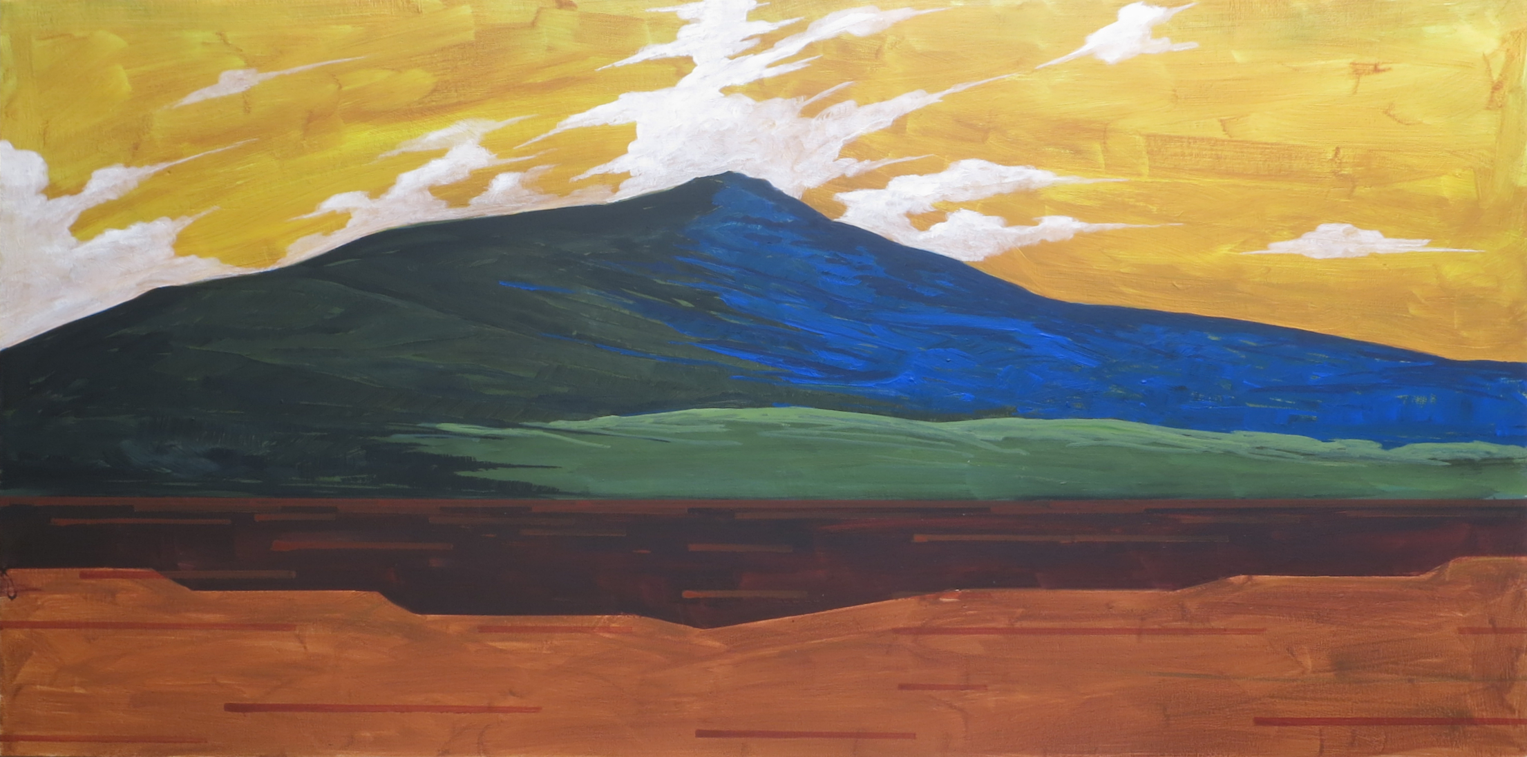 Nordnorsk Kunst. Visual arts. Landscape art. Minimalism. Acrylics on plywood. Finnmark. Northern Norway nature. Abstract art.