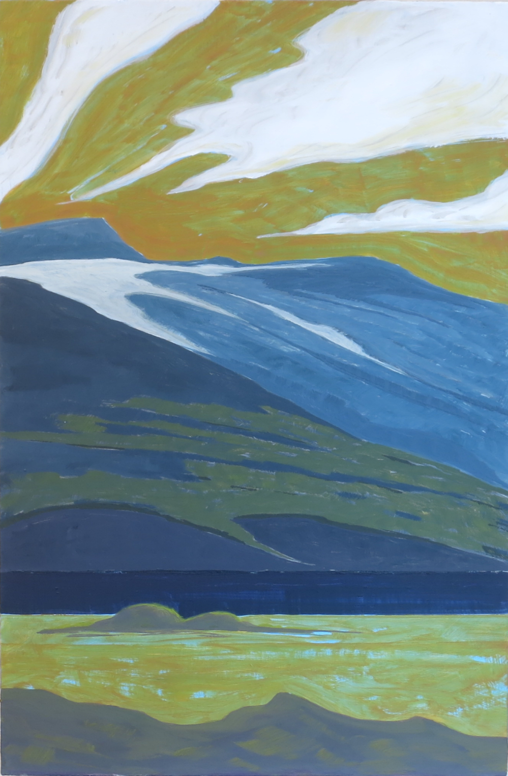 Nordnorsk Kunst. Visual arts. Landscape art. Minimalism. Acrylics on plywood. Finnmark. Northern Norway nature. Abstract art.