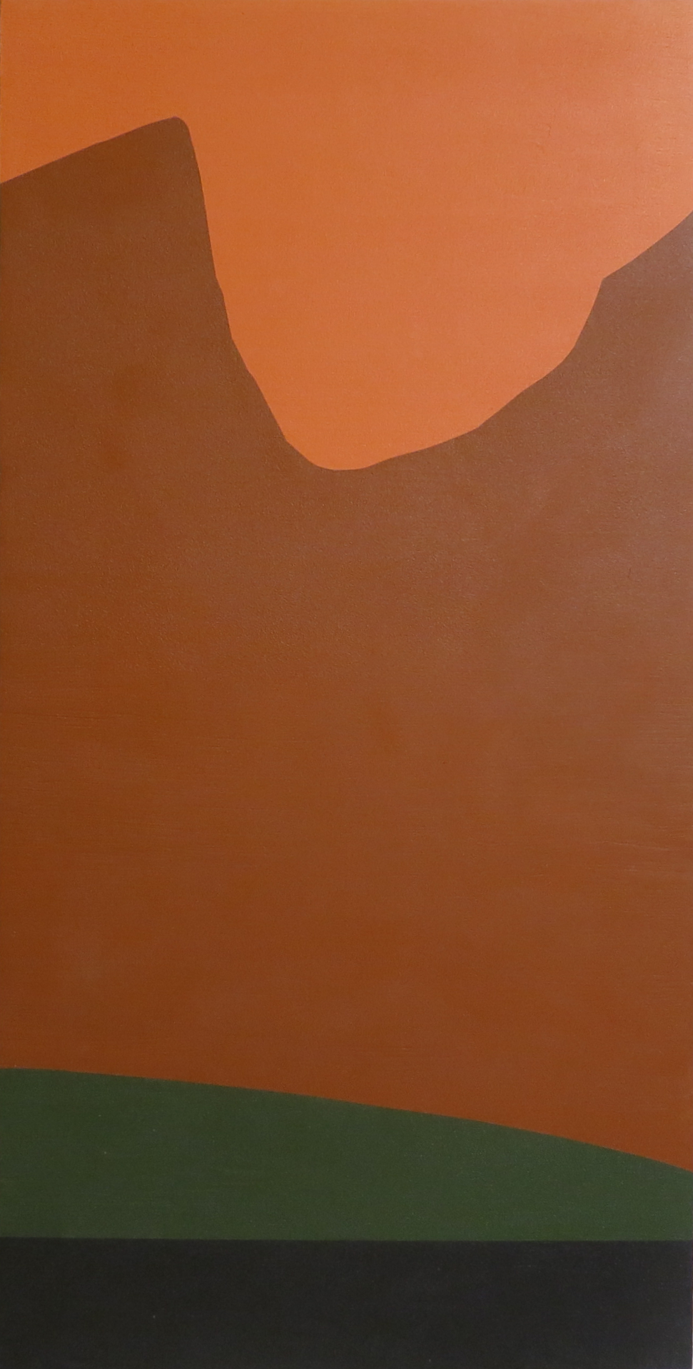 Visual arts. Landscape art. Minimalism. Acrylics on plywood. Troms. Midnight sun. Northern Norway nature. Abstract art.