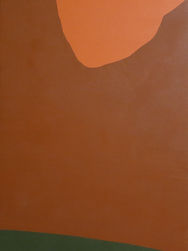 Acrylic painting by visual artist Øyvind Pedersen, depicting the mountains of Skibotn and Lyngen as a monumental silhouette under the late-summer midnight sun in Troms. The artwork explores the stillness of the North Norwegian coast, where the warmth of the red horizon meets the deep shadows of the sea in a minimalist examination of nature's own scale.