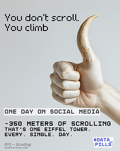 A thumb scrolling