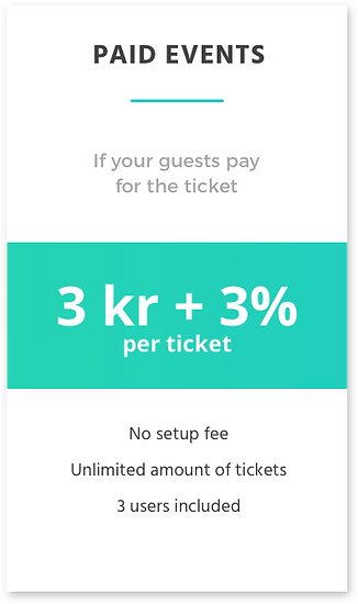 Paid events price