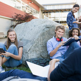 Students on a Break