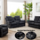Thumbnail: 3 Pcs Leather Reclining Sofa Love Seat And Chair(S7084)