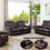 Thumbnail: 3 Pcs Leather Reclining Sofa Love Seat And Chair(S7084)