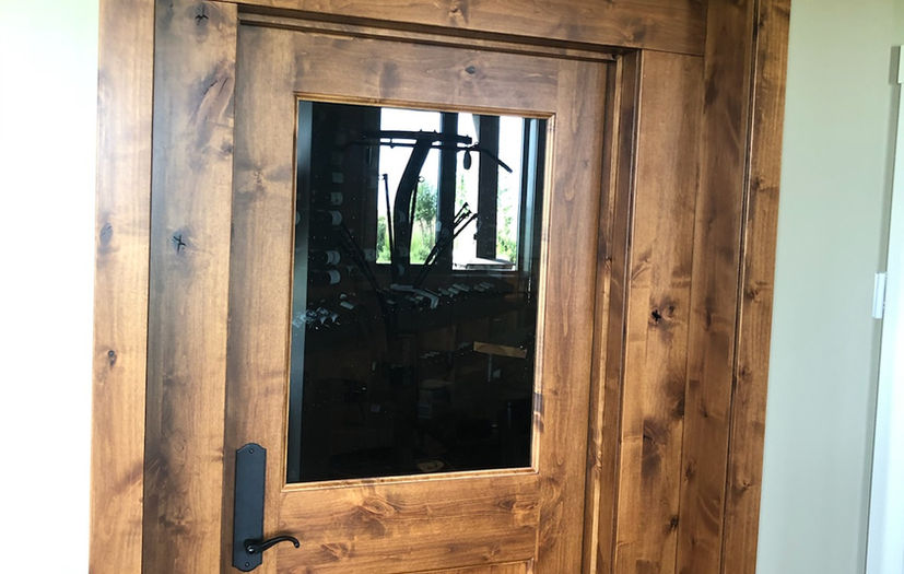 custom stain door and frame