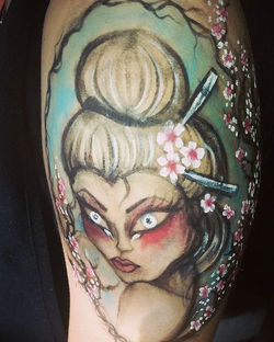 Geisha Fake Tattoo