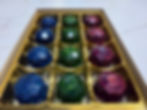 chocolate jewels close up