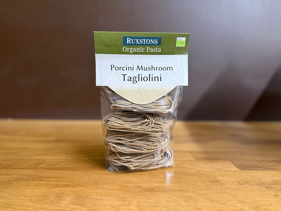 organic porcini mushroom tagliolini