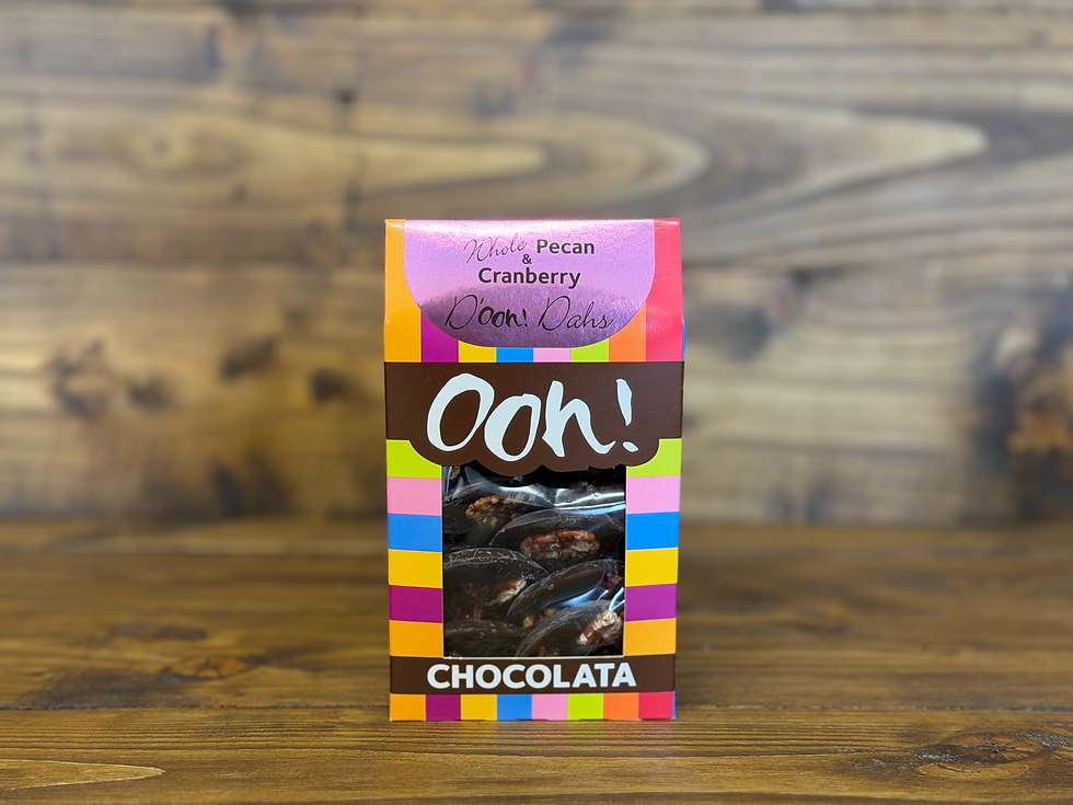 Pecan and Cranberry Chocolate Discs