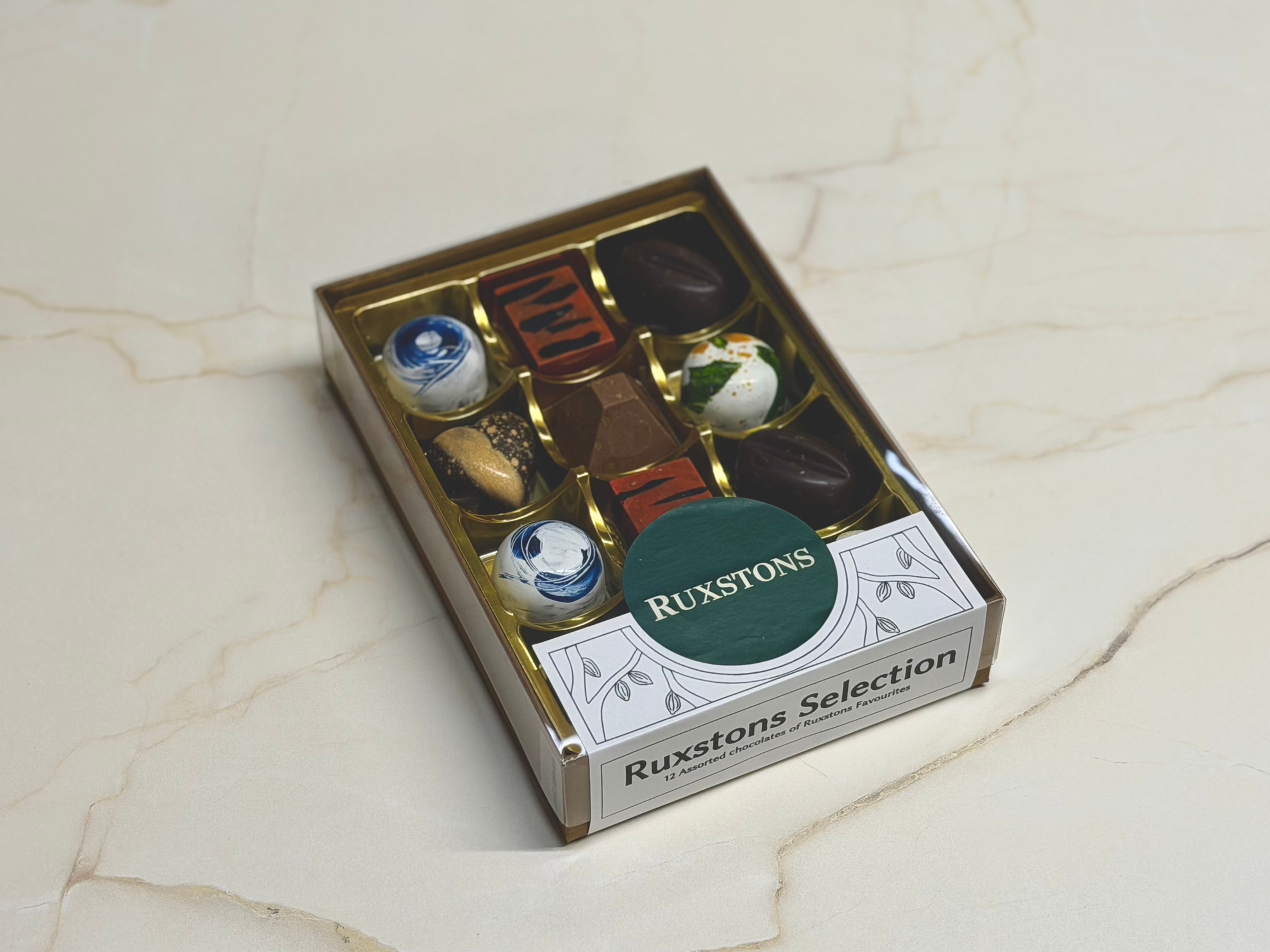 mixed chocolate gift box of 12 chocolates