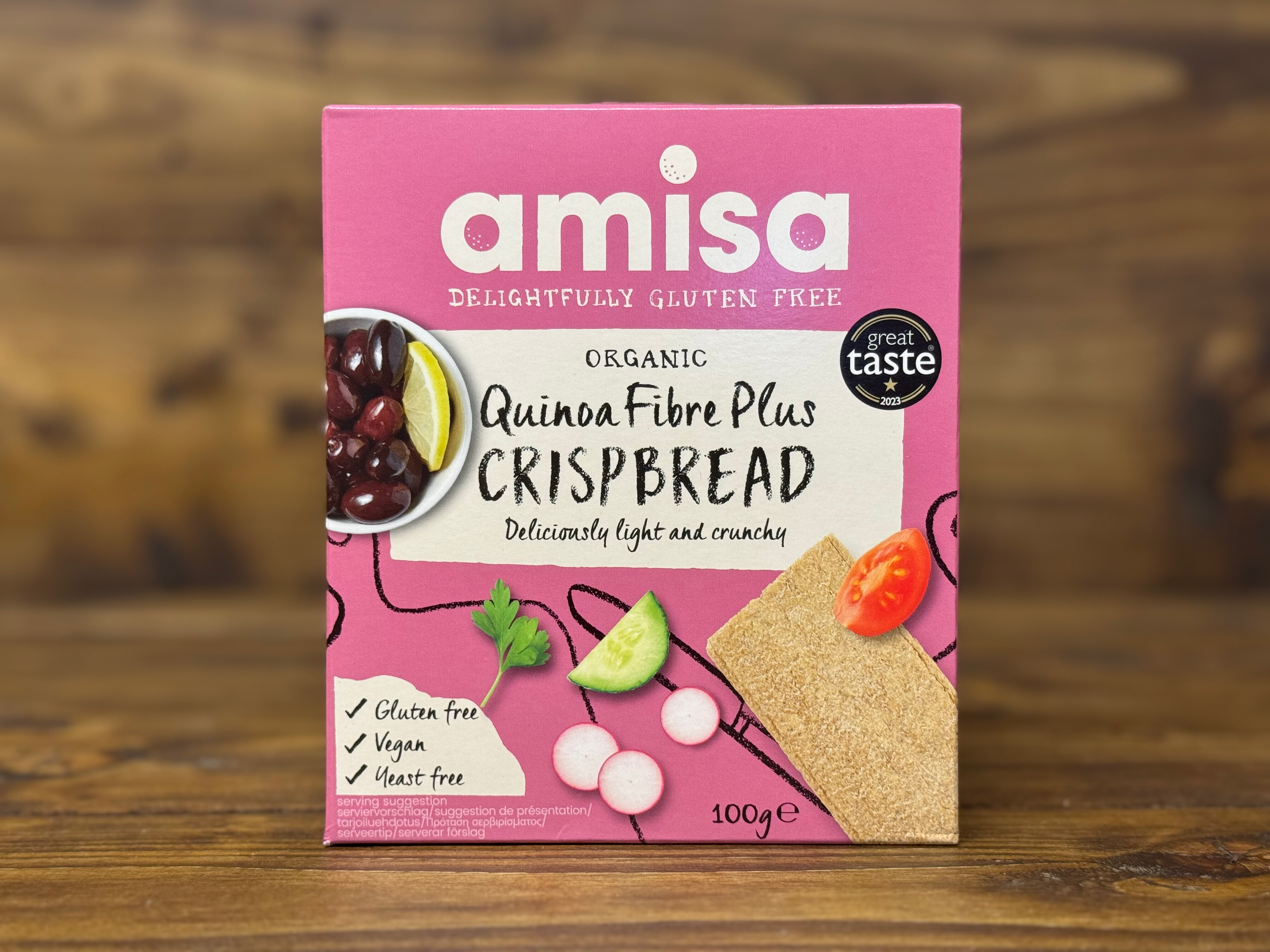 Quinoa Fibre Plus Crispbread | Organic & Gluten Free | Amisa
