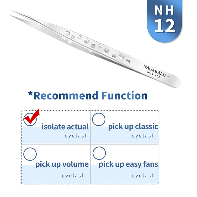 Thumbnail: NAGARAKU Eyelash Extension Tweezers Makeup Stainless Steel Eyelash 3D accurate C