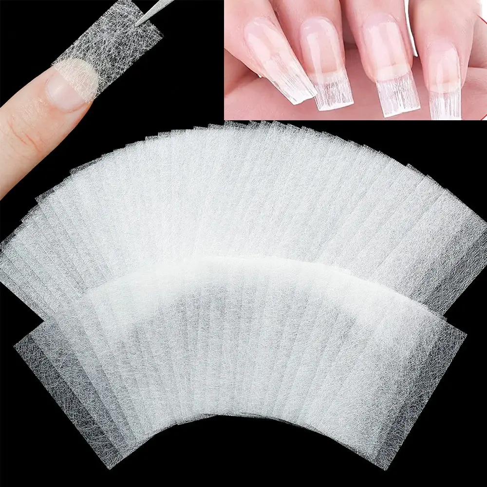 Fiberglass Non-woven Silks Manicure Building 10/20/50Pcs Nail Extension Silk For