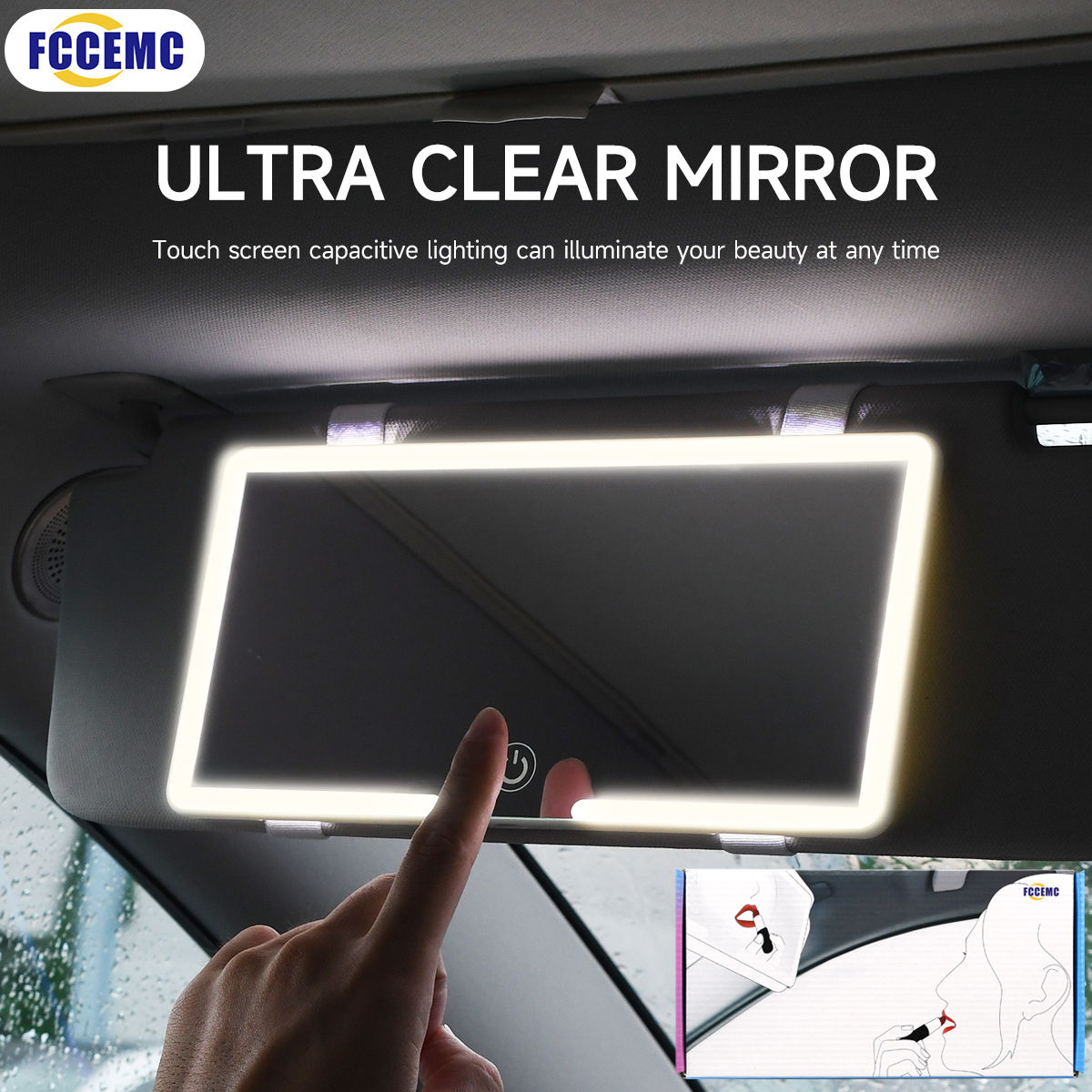 CAR INTERIOR MIRRORS - Sun Visor Plate LED HD Makeup Mirror