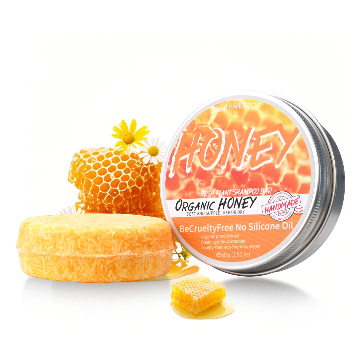 Natural Honey Shampoo Plant Essence Extract Refreshing Shampoo Soft Hair Dandruf