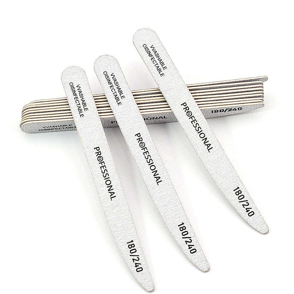Thumbnail: 10pcs/Lot Wooden Nail Files Professional 100 180 240 Emery Board Manicure Buffer