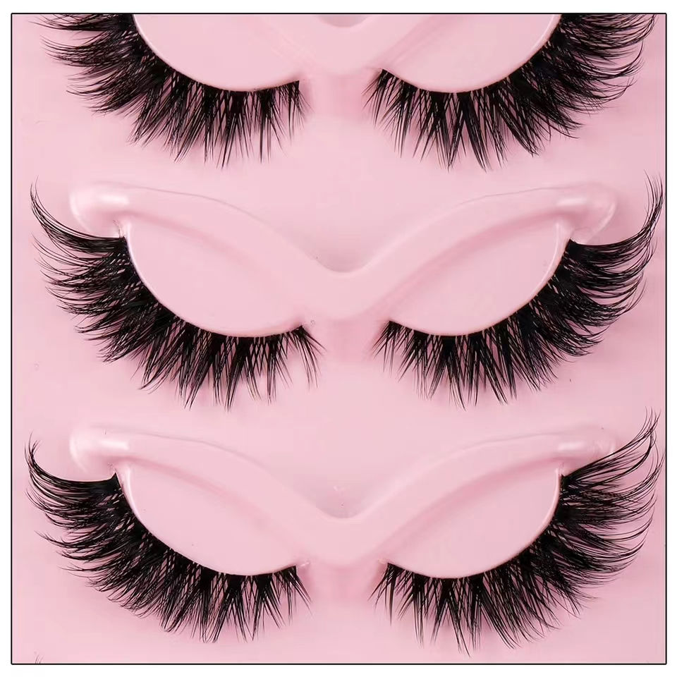 Thumbnail: Hot Selling Makeup 5 Pairs Cat Eye Lashes Faux False Eyelashes Dramatic Volume S
