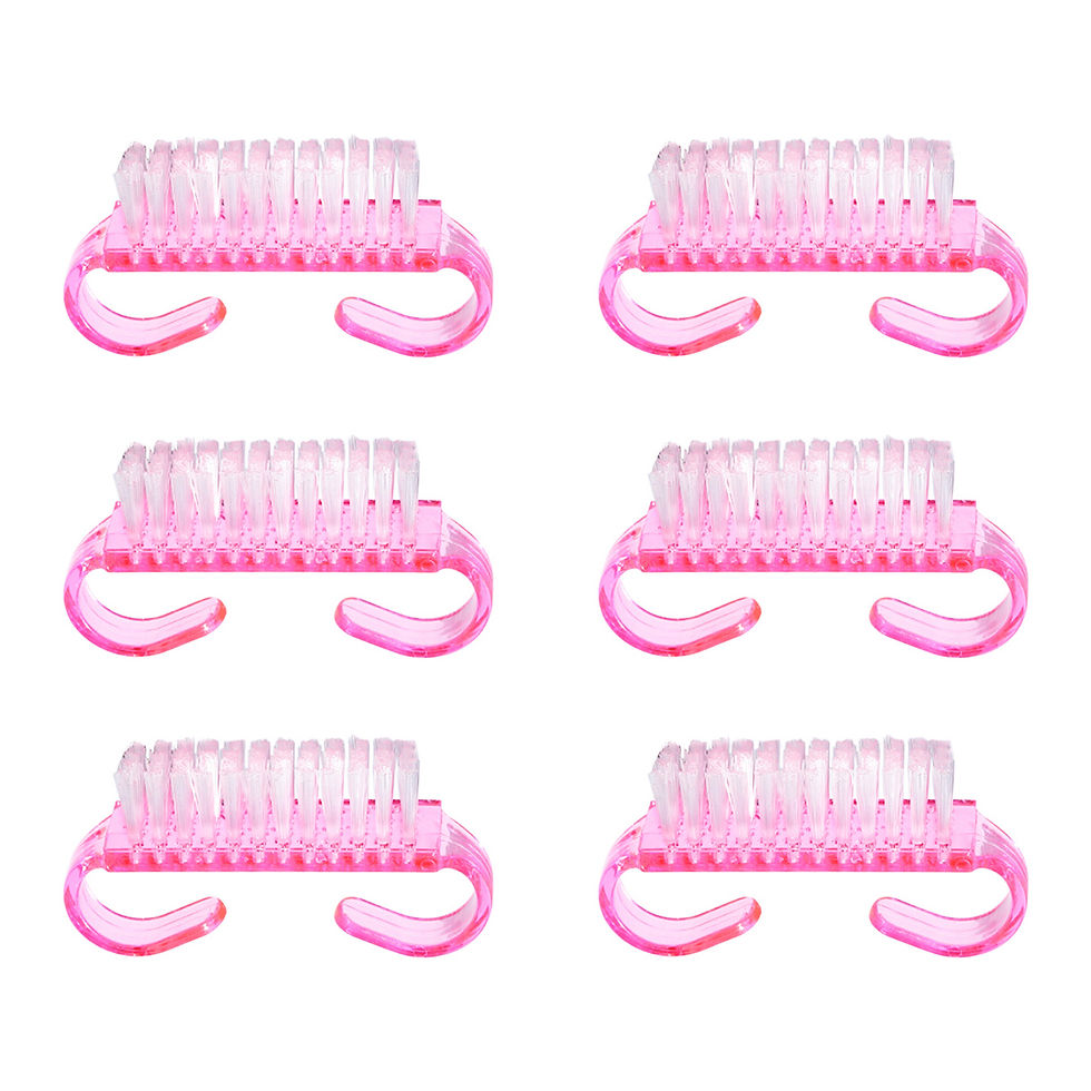 Thumbnail: 1/5/20Pcs Acrylic Nail Brush Pink Color Nail Art Manicure Pedicure Soft Remove D