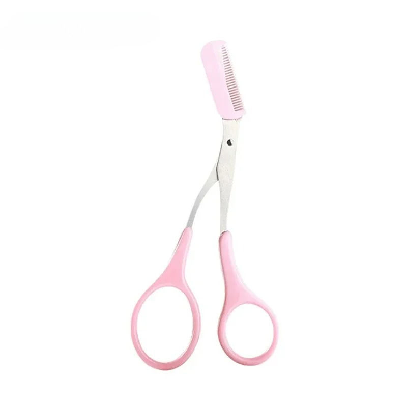 Thumbnail: 1/3PCS Eyebrow Trimmer Makeup Tools Stainless Steel Eyebrow Scissors with Comb H