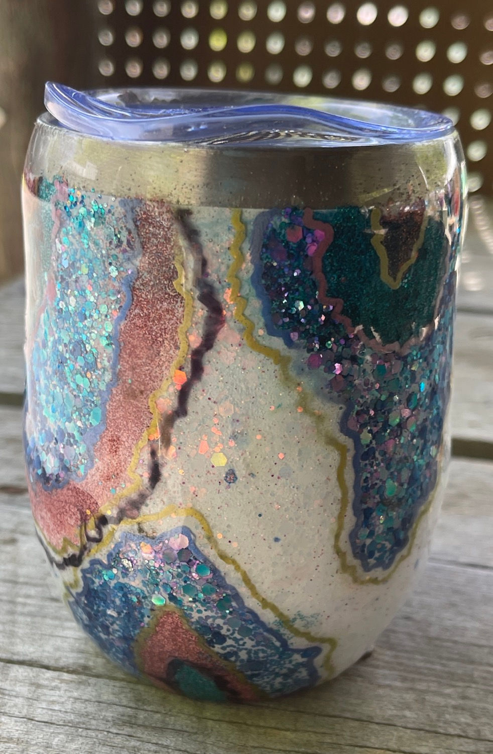 Geode wine tumbler 