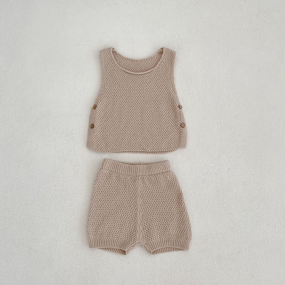 Thumbnail: Knit Vest with Shorts Set