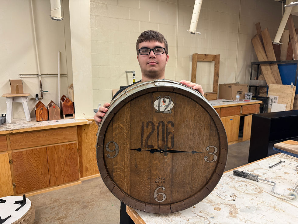 Wine Barrel Clock