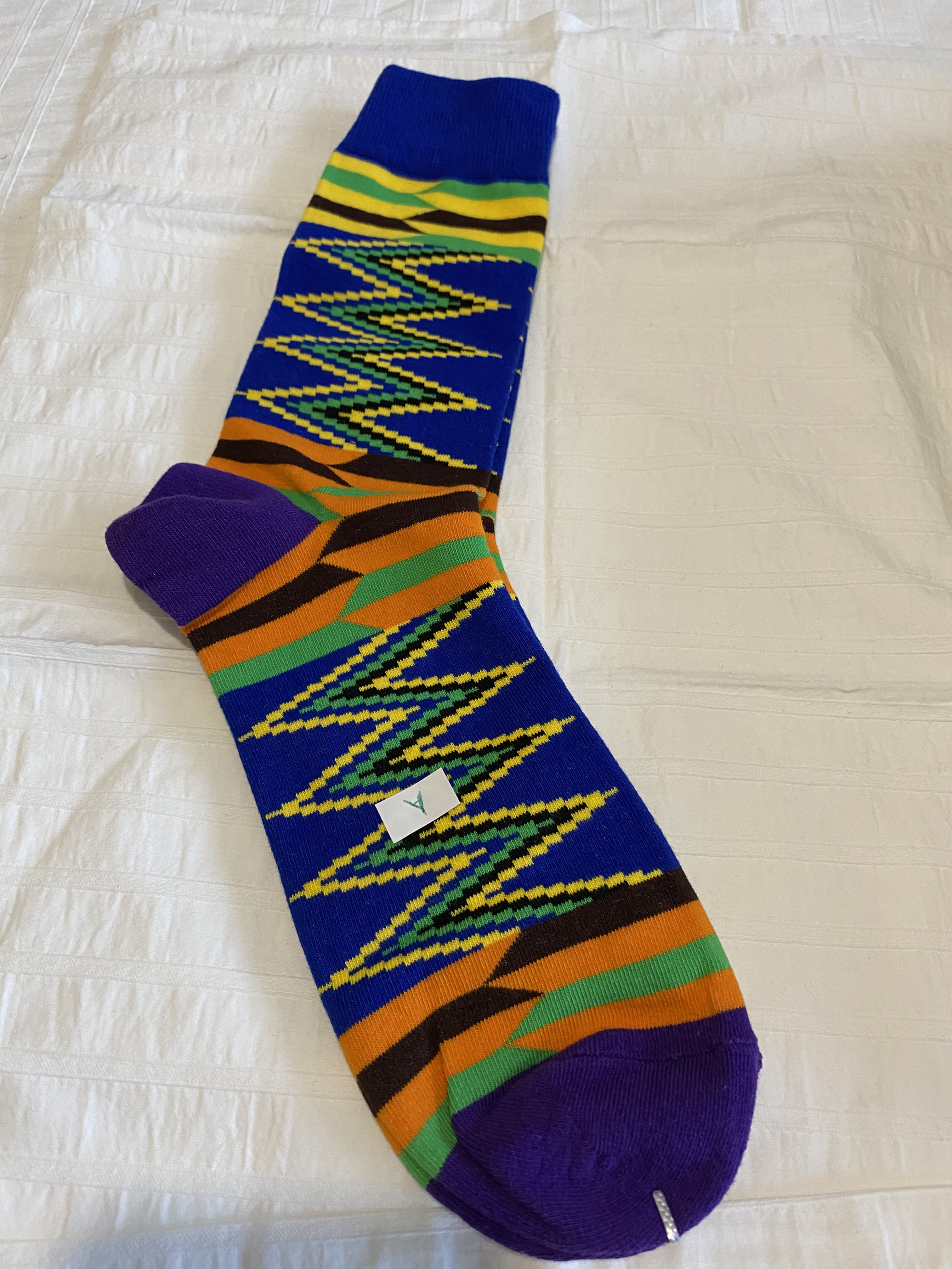 Kente print design socks