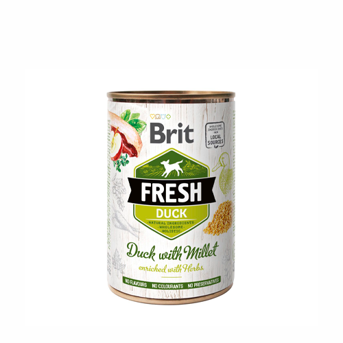 BRIT FRESH DUCK WITH MILLET 400GR
