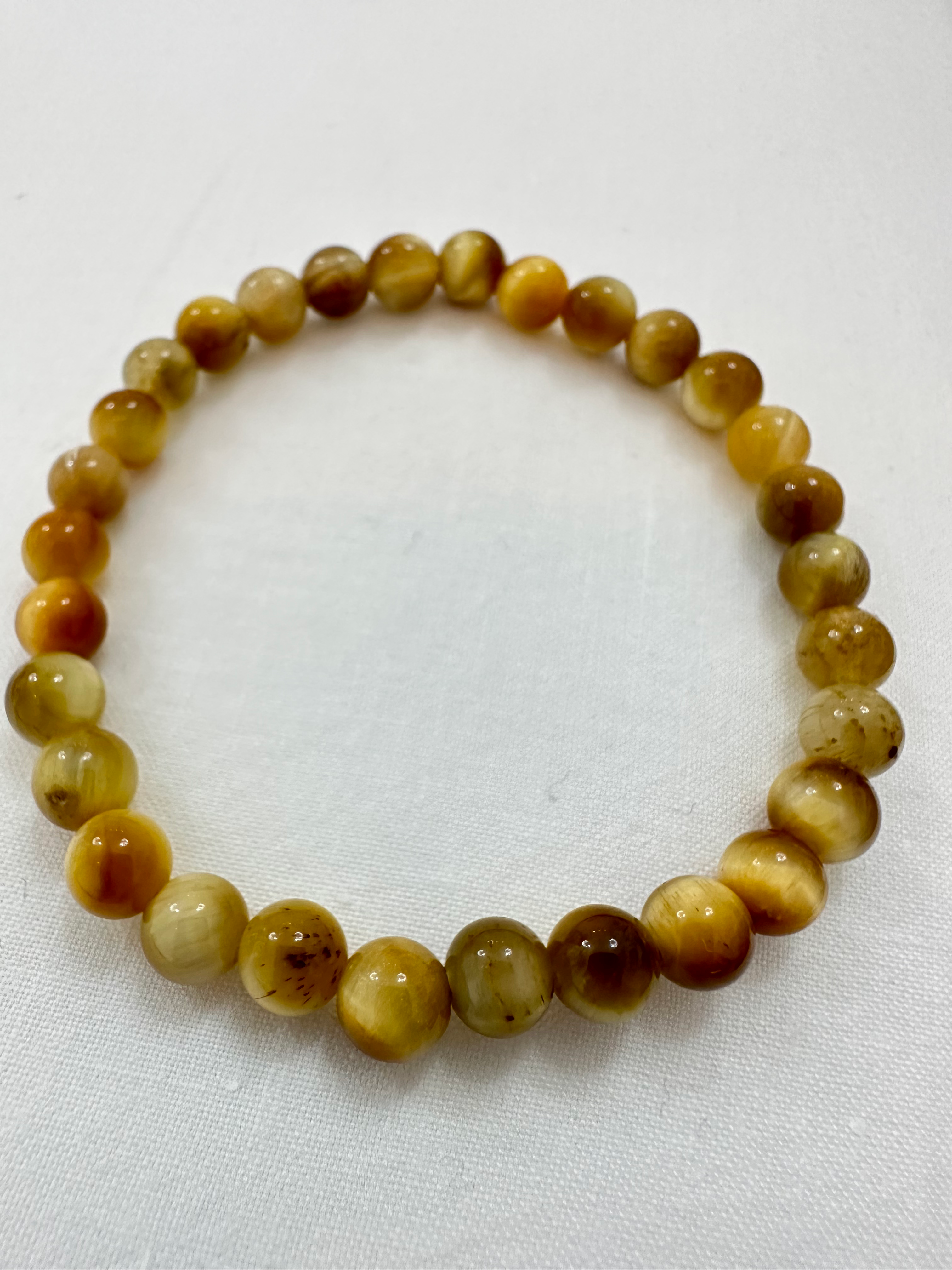 Yellow Tigers Eye 6mm Bracelet