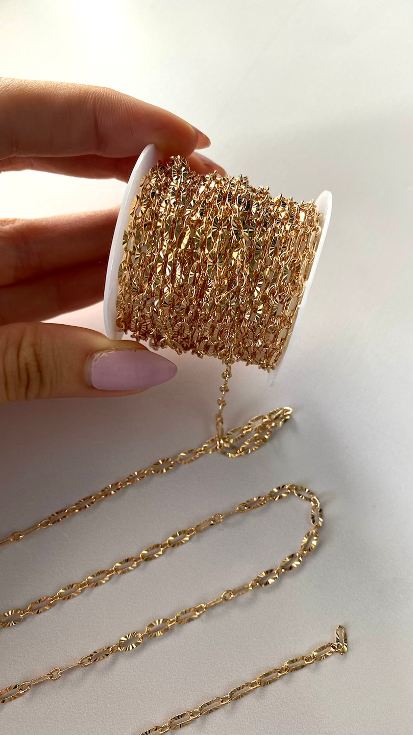 Thumbnail: Flat oval gold filled