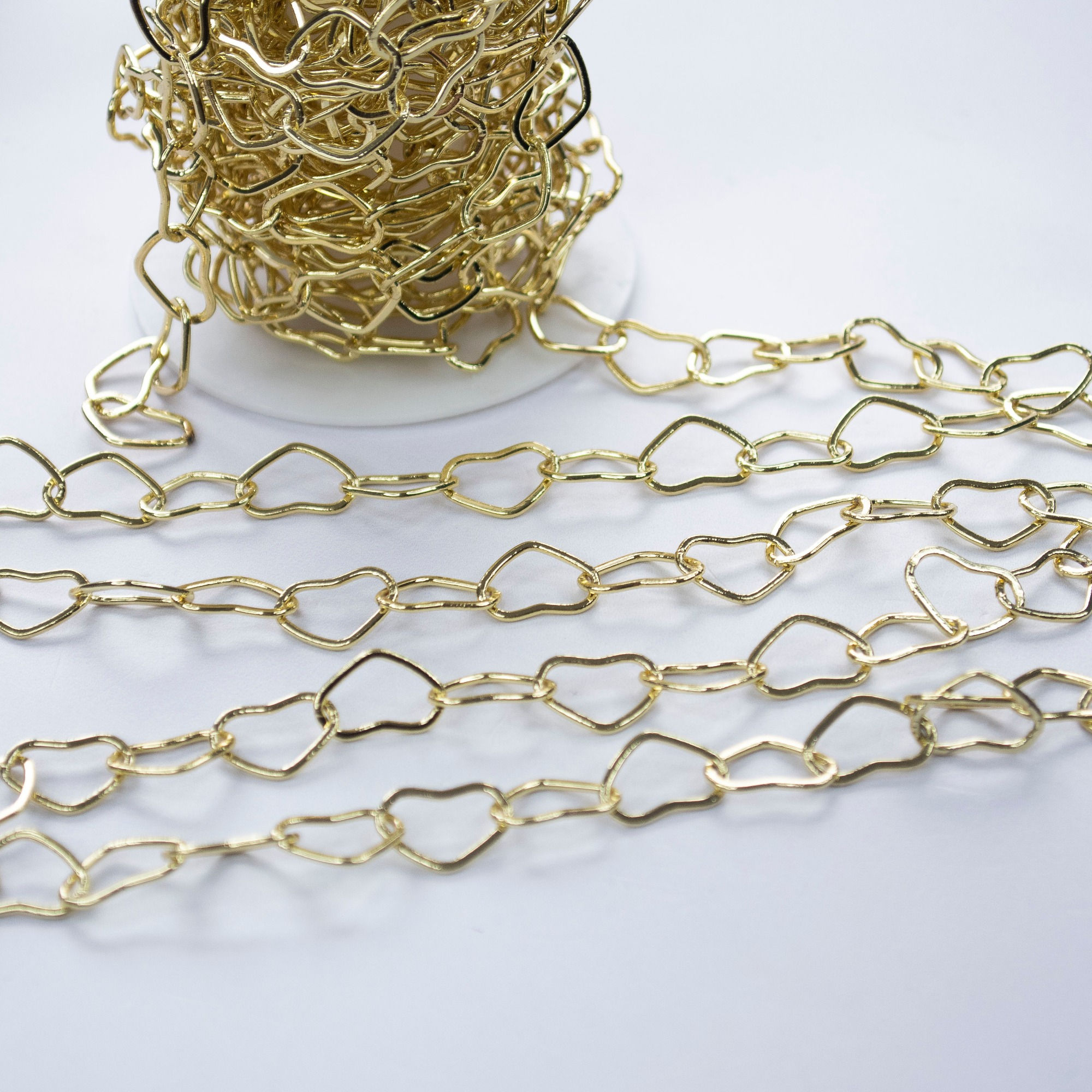 Corazones gold filled