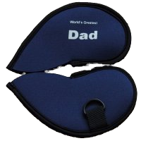 Golf Club Covers printed with World's Greatest Dad