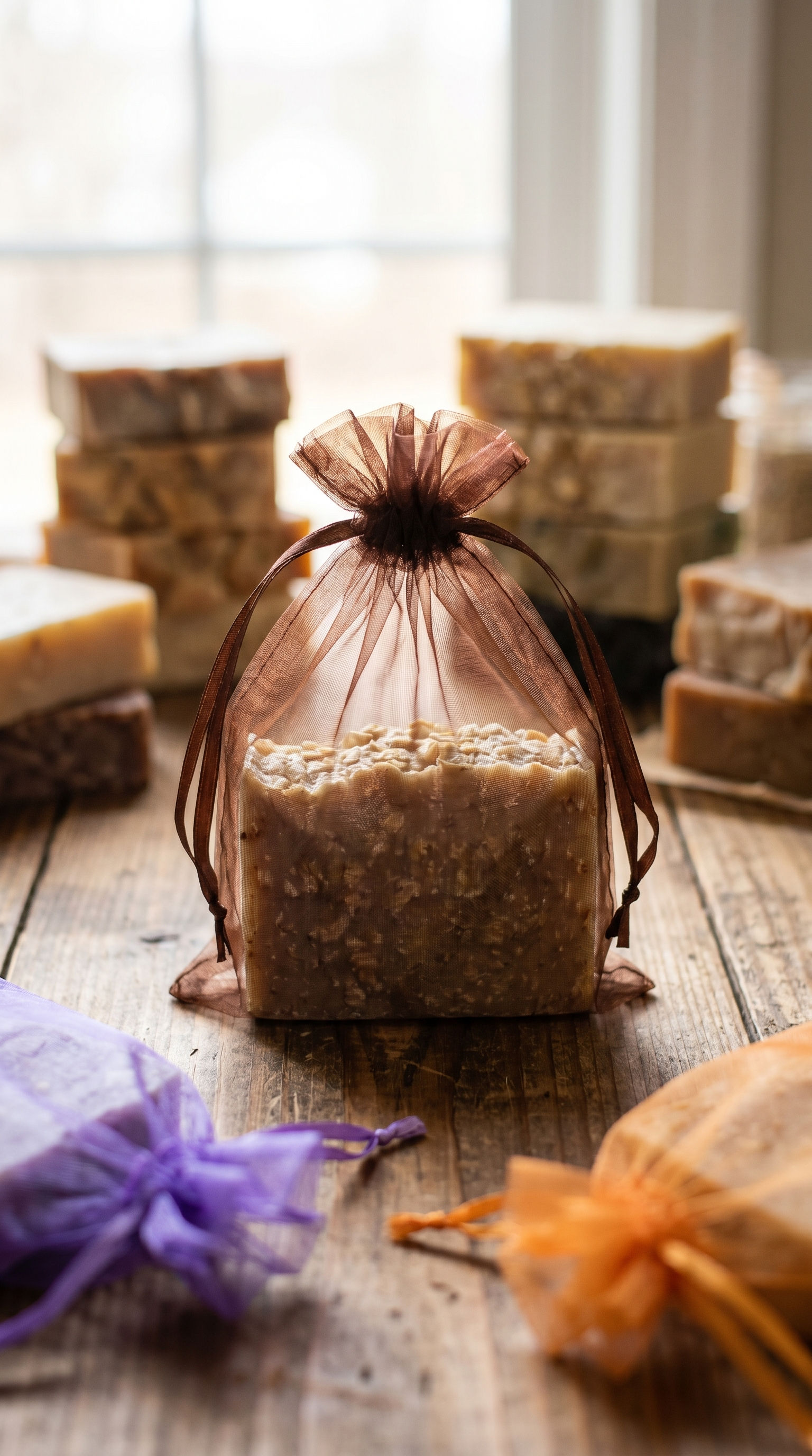 Organza gift bag chocolate