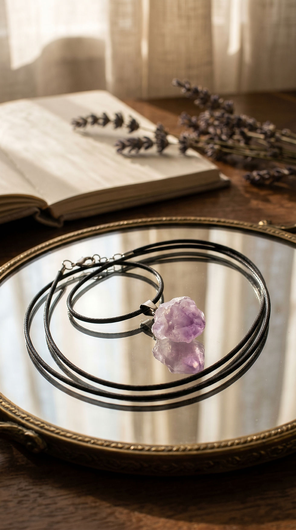 Thumbnail: Amethyst Crystal Rough Cut Pendant