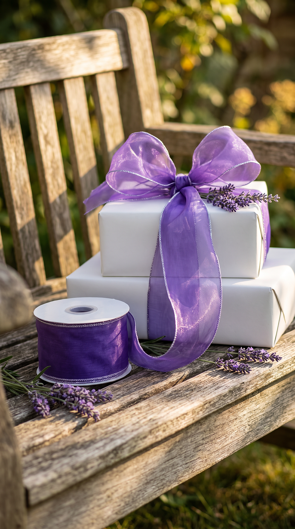 Organza Ribbon Purple