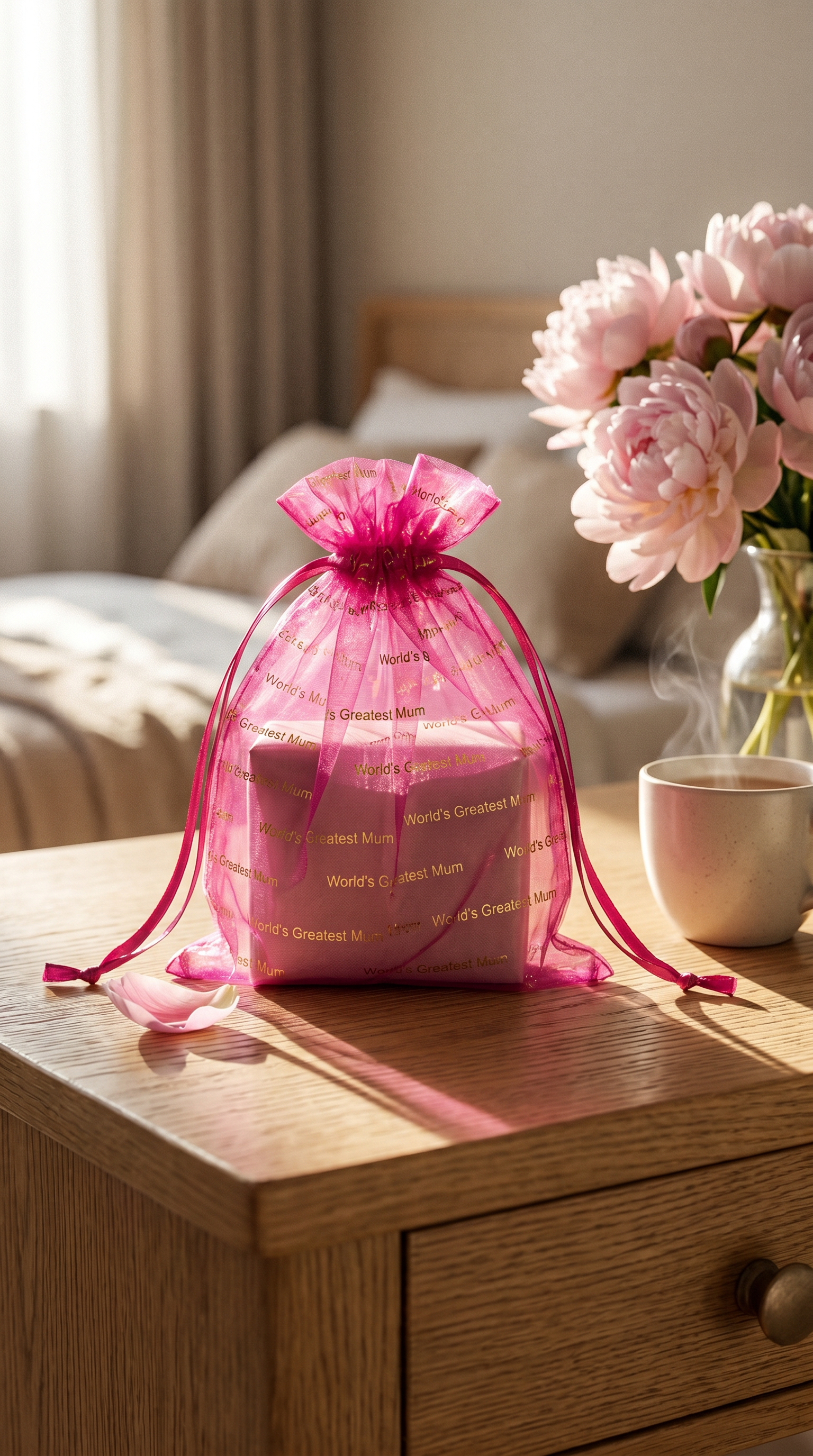 world's greatest mum organza bags