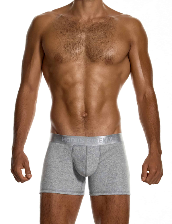 Ribbed Cotton Long Boxers