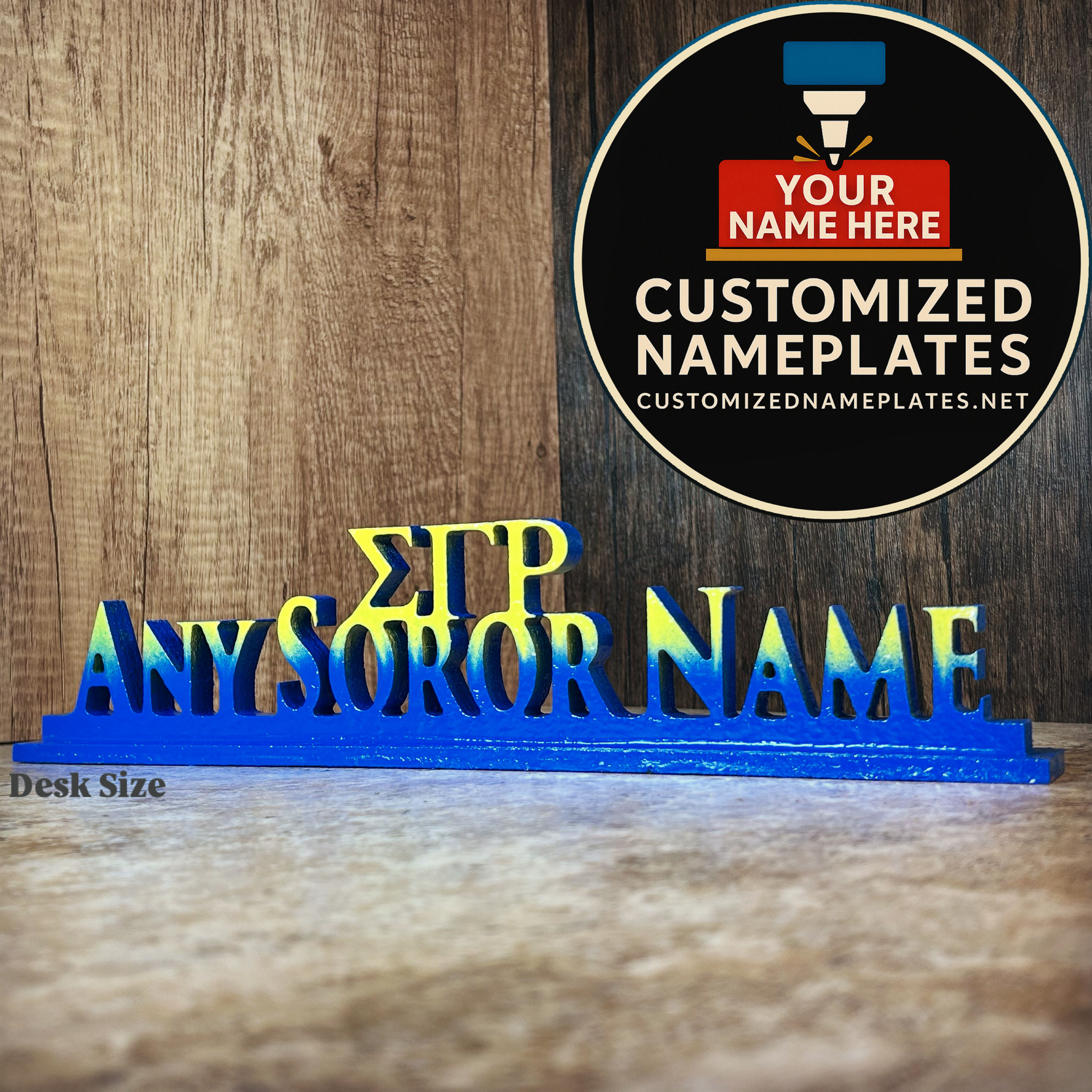 Sigma Gamma Rho Greek Nameplate