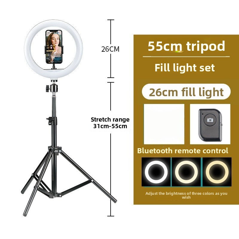 Thumbnail: Adjustable Ring Fill Light with Tripod for Phone Camera