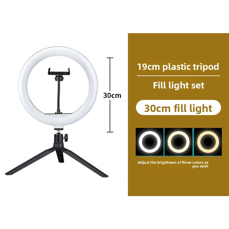 Thumbnail: Adjustable Ring Fill Light with Tripod for Phone Camera