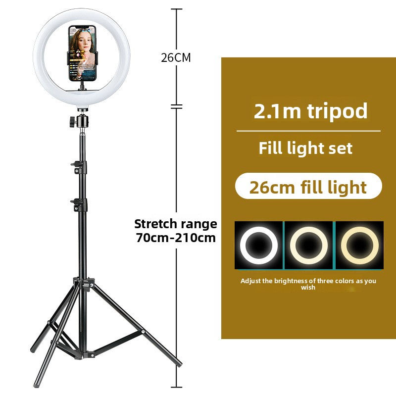 Thumbnail: Adjustable Ring Fill Light with Tripod for Phone Camera